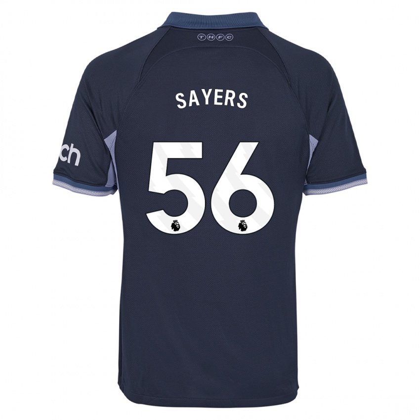 Niño Camiseta Charlie Sayers #56 Azul Oscuro 2ª Equipación 2023/24 La Camisa Perú