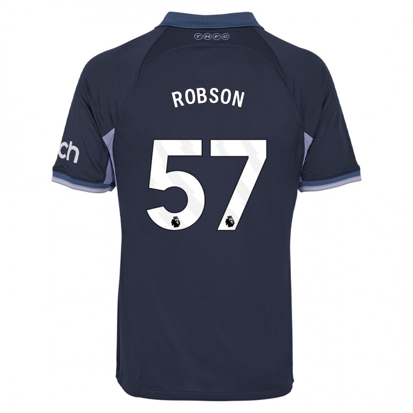 Niño Camiseta Max Robson #57 Azul Oscuro 2ª Equipación 2023/24 La Camisa Perú