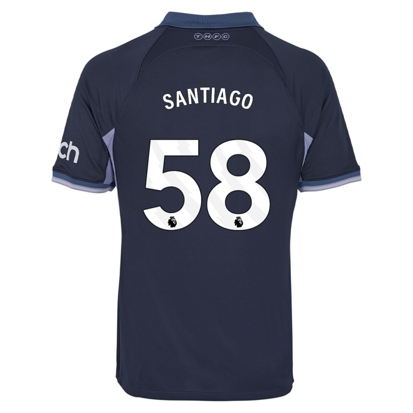 Niño Camiseta Yago Santiago #58 Azul Oscuro 2ª Equipación 2023/24 La Camisa Perú