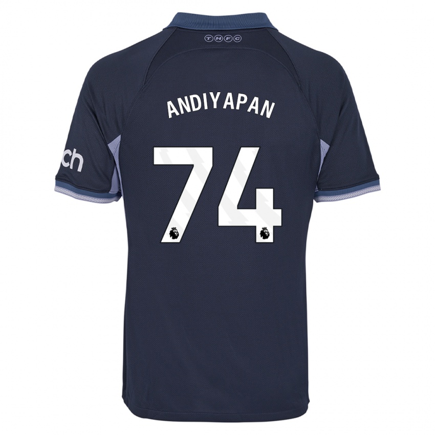 Niño Camiseta William Andiyapan #74 Azul Oscuro 2ª Equipación 2023/24 La Camisa Perú