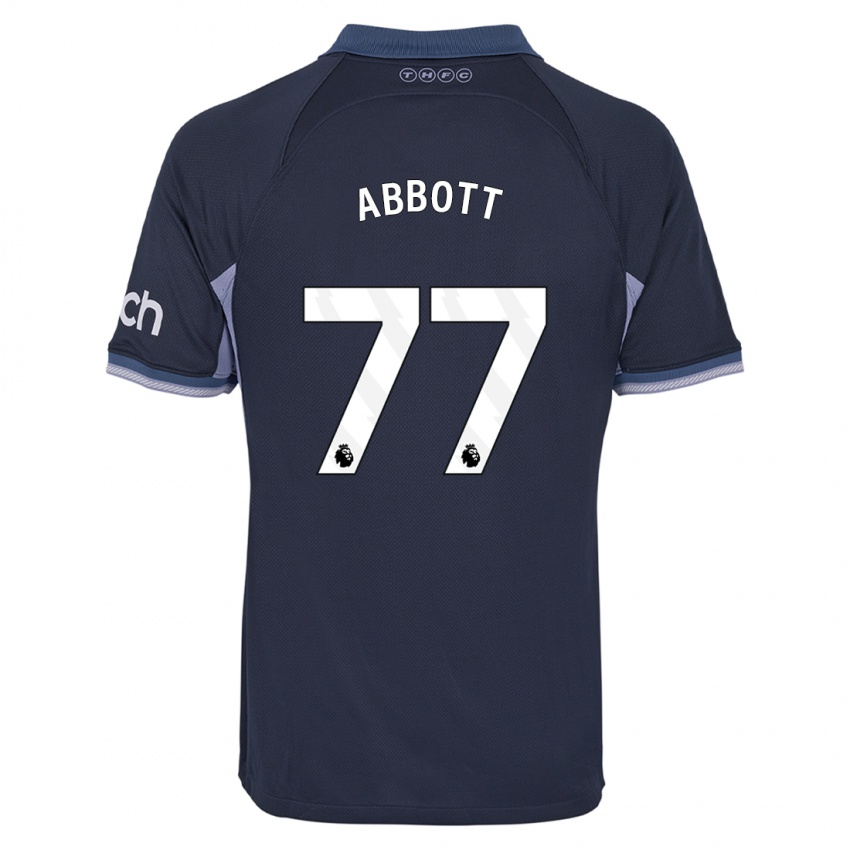 Niño Camiseta George Abbott #77 Azul Oscuro 2ª Equipación 2023/24 La Camisa Perú