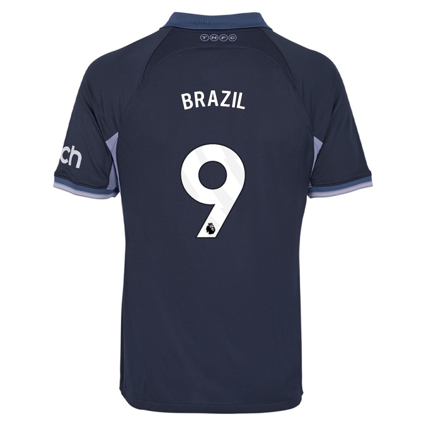 Niño Camiseta Ellie Brazil #9 Azul Oscuro 2ª Equipación 2023/24 La Camisa Perú