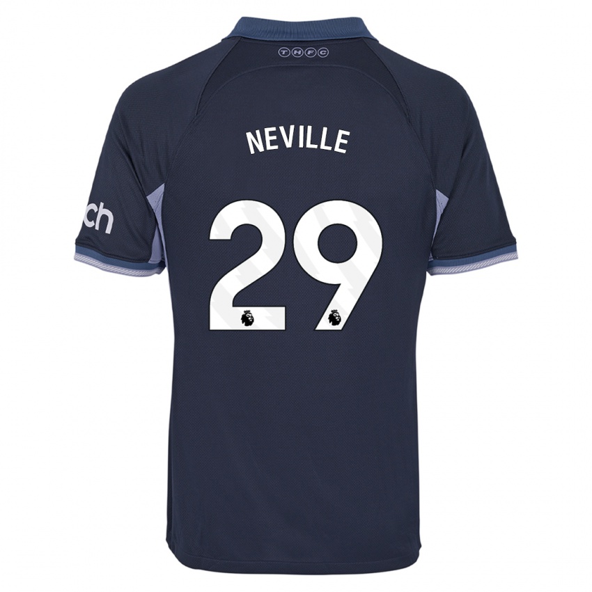 Niño Camiseta Ashleigh Neville #29 Azul Oscuro 2ª Equipación 2023/24 La Camisa Perú