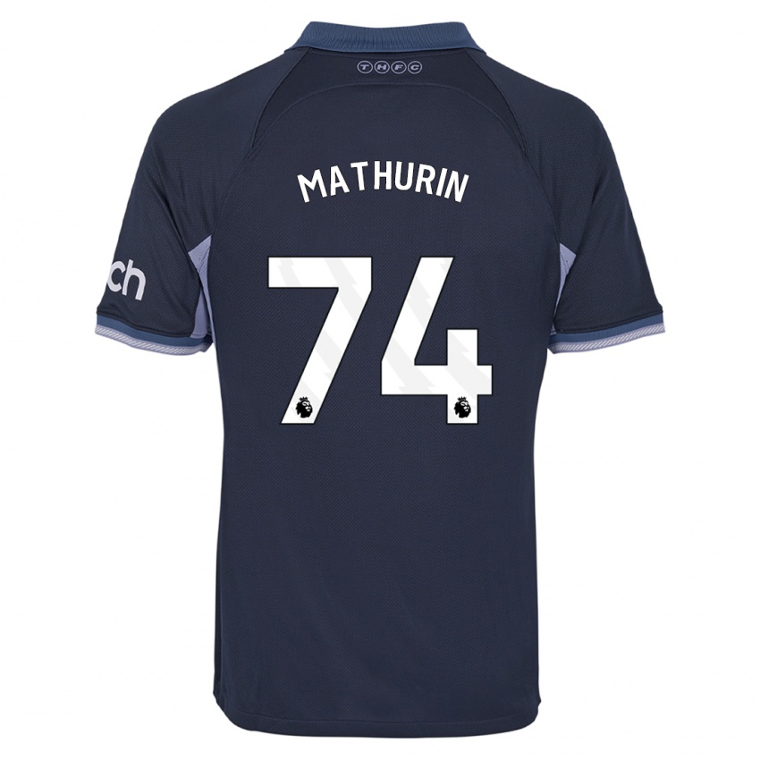 Niño Camiseta Roshaun Mathurin #74 Azul Oscuro 2ª Equipación 2023/24 La Camisa Perú