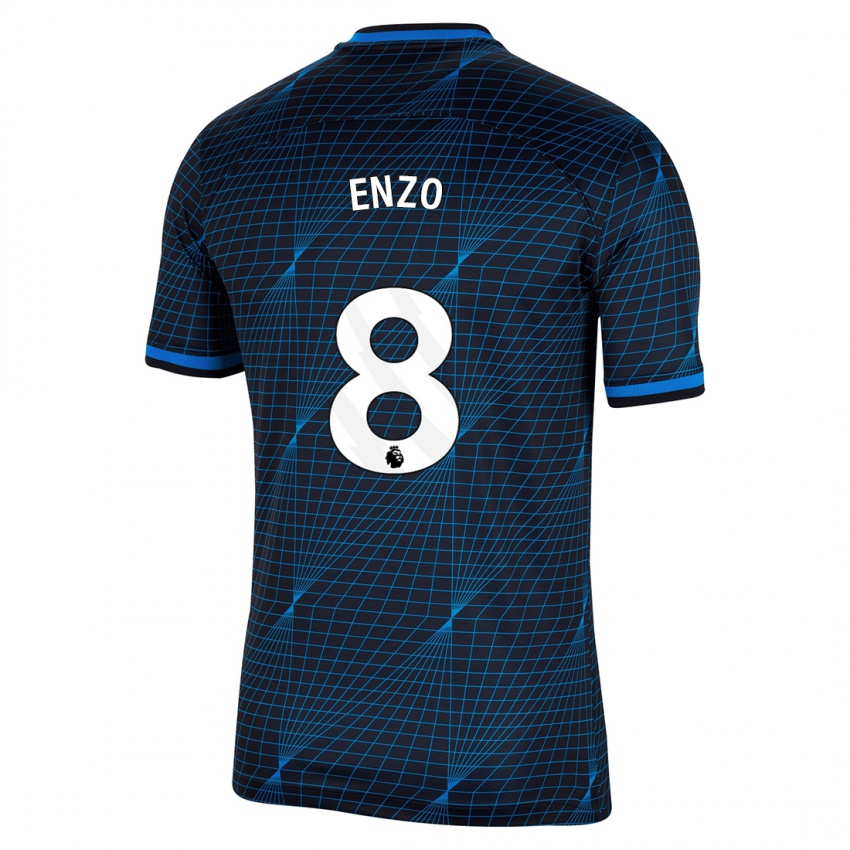 Niño Camiseta Enzo Fernández #8 Azul Oscuro 2ª Equipación 2023/24 La Camisa Perú