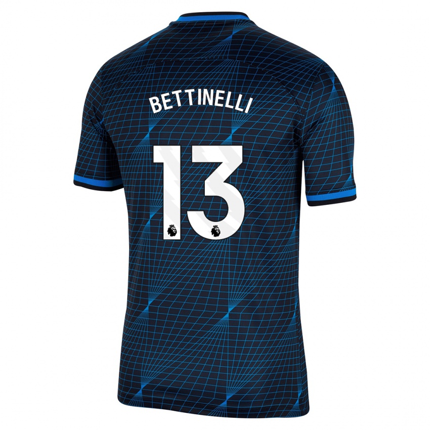 Niño Camiseta Marcus Bettinelli #13 Azul Oscuro 2ª Equipación 2023/24 La Camisa Perú