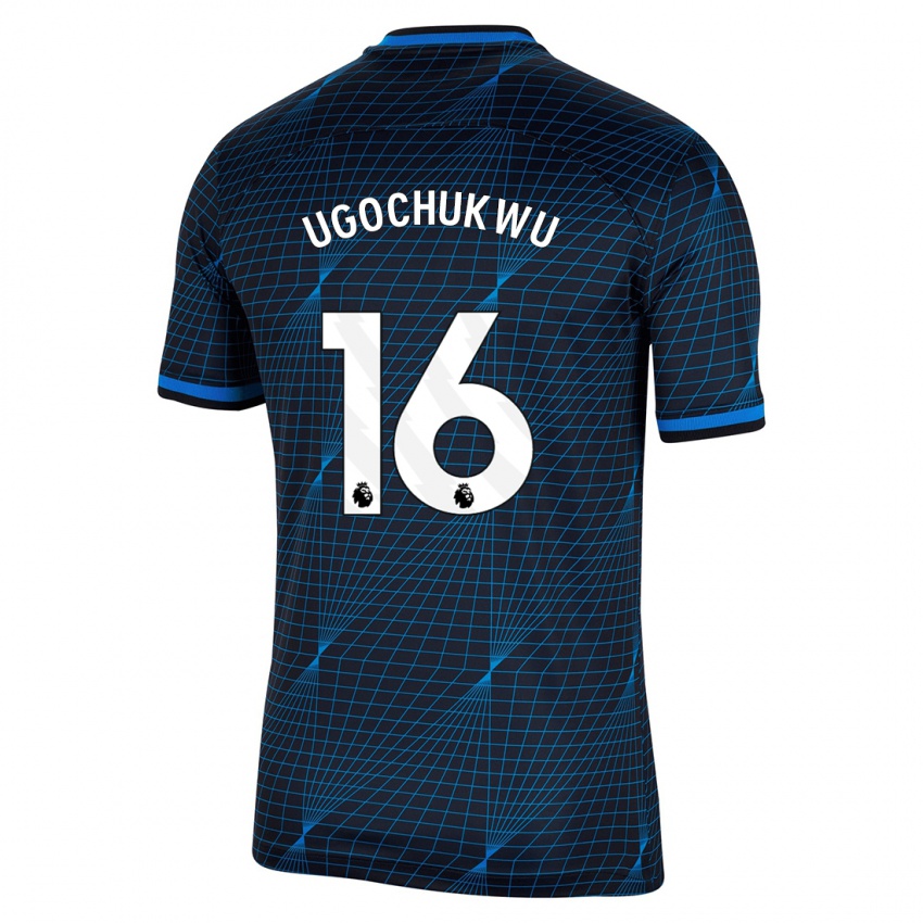 Niño Camiseta Lesley Ugochukwu #16 Azul Oscuro 2ª Equipación 2023/24 La Camisa Perú