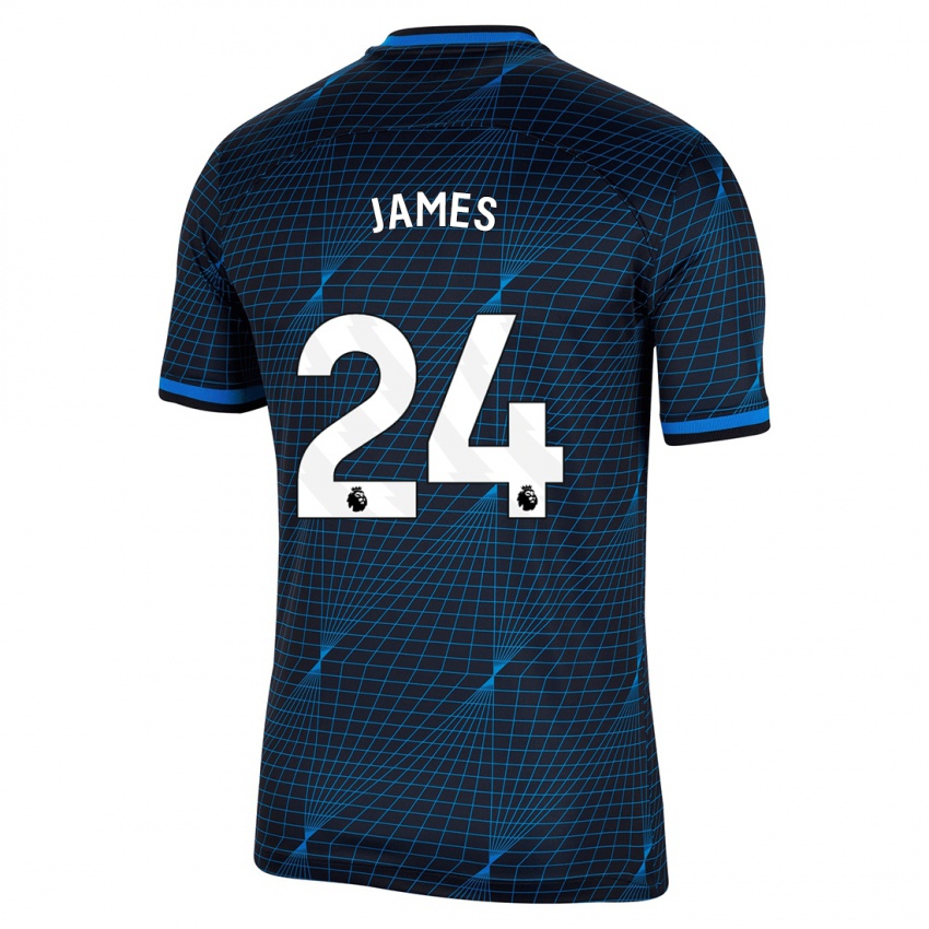 Niño Camiseta Reece James #24 Azul Oscuro 2ª Equipación 2023/24 La Camisa Perú