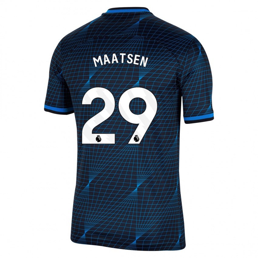 Niño Camiseta Ian Maatsen #29 Azul Oscuro 2ª Equipación 2023/24 La Camisa Perú