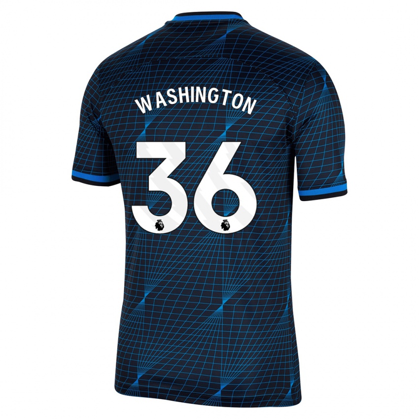 Niño Camiseta Deivid Washington #36 Azul Oscuro 2ª Equipación 2023/24 La Camisa Perú