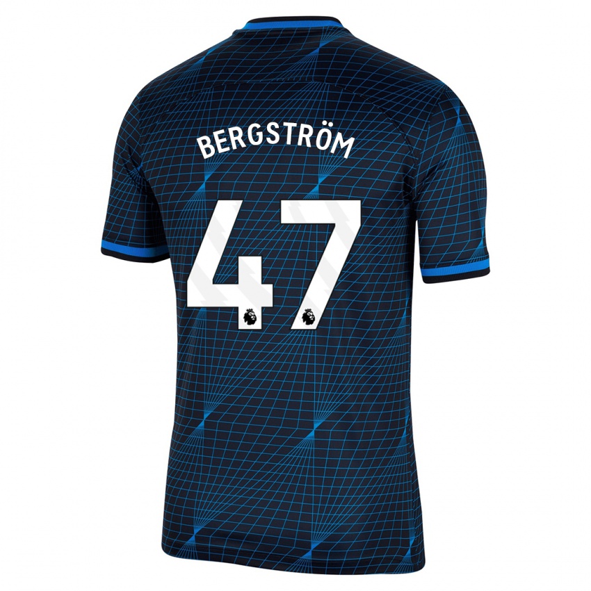 Niño Camiseta Lucas Bergström #47 Azul Oscuro 2ª Equipación 2023/24 La Camisa Perú