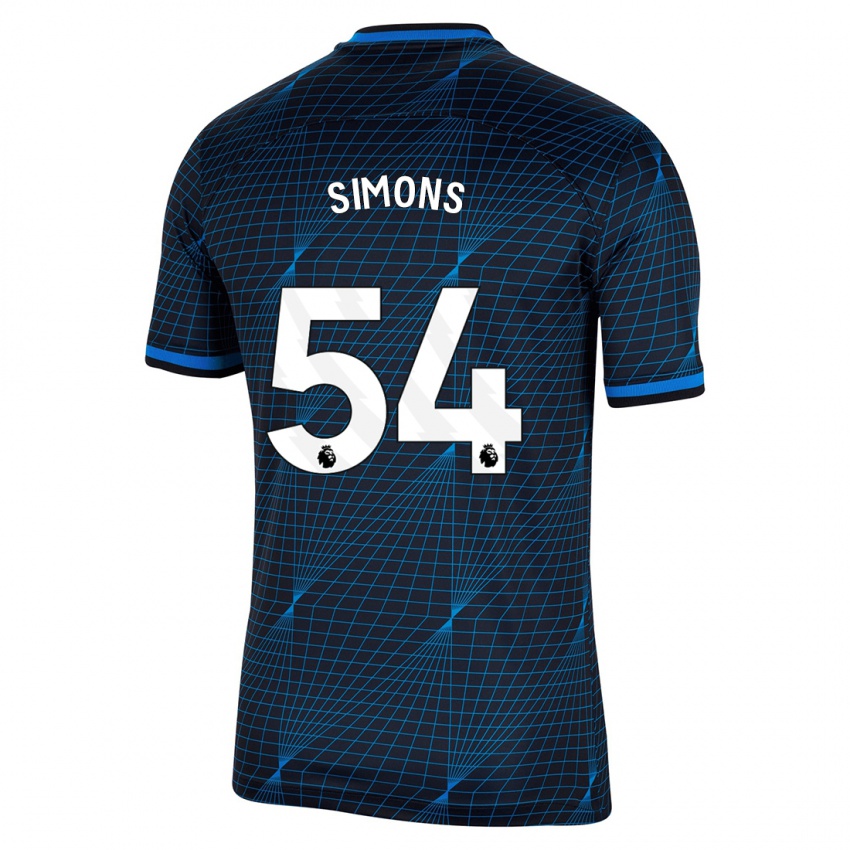 Niño Camiseta Xavier Simons #54 Azul Oscuro 2ª Equipación 2023/24 La Camisa Perú