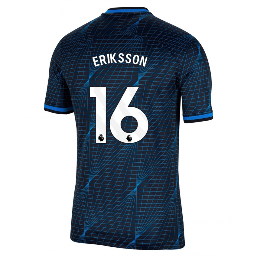 Niño Camiseta Magdalena Eriksson #16 Azul Oscuro 2ª Equipación 2023/24 La Camisa Perú