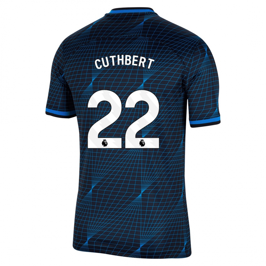 Niño Camiseta Erin Cuthbert #22 Azul Oscuro 2ª Equipación 2023/24 La Camisa Perú