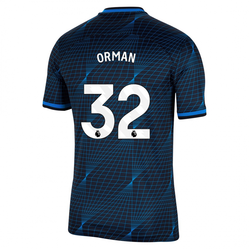 Niño Camiseta Emily Orman #32 Azul Oscuro 2ª Equipación 2023/24 La Camisa Perú