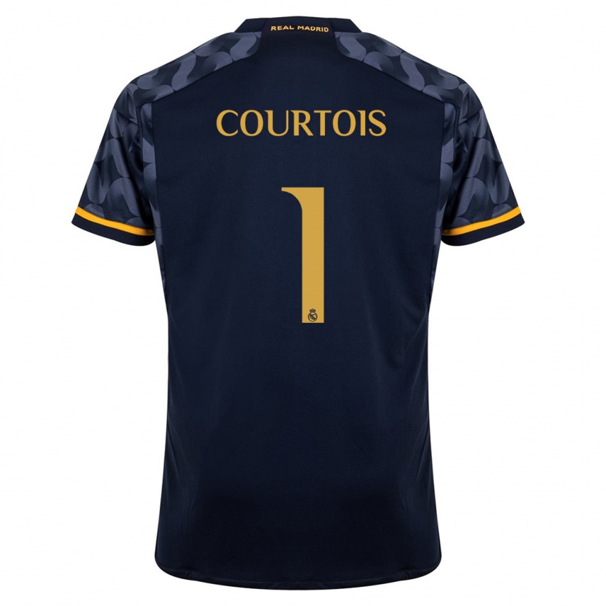 Niño Camiseta Thibaut Courtois #1 Azul Oscuro 2ª Equipación 2023/24 La Camisa Perú