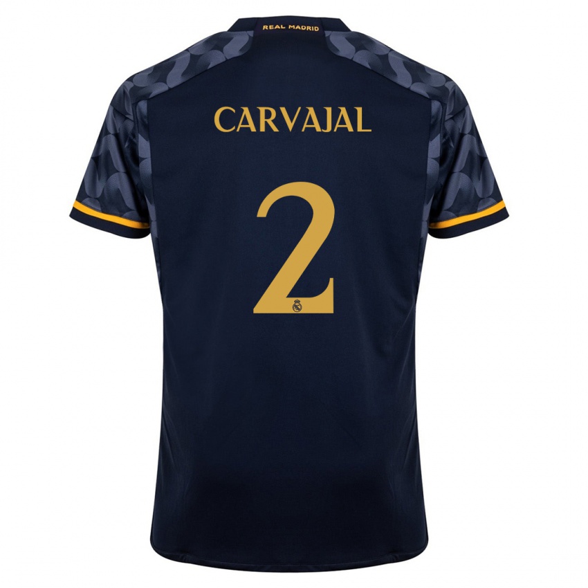 Niño Camiseta Daniel Carvajal #2 Azul Oscuro 2ª Equipación 2023/24 La Camisa Perú