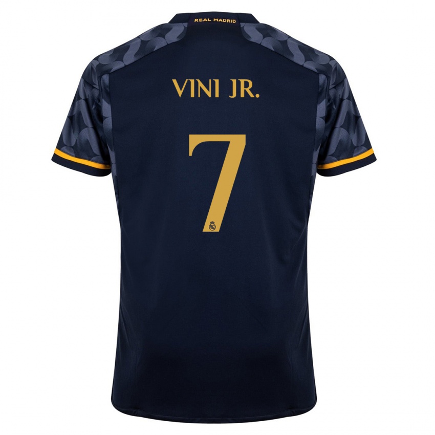 Niño Camiseta Vinicius Junior #7 Azul Oscuro 2ª Equipación 2023/24 La Camisa Perú