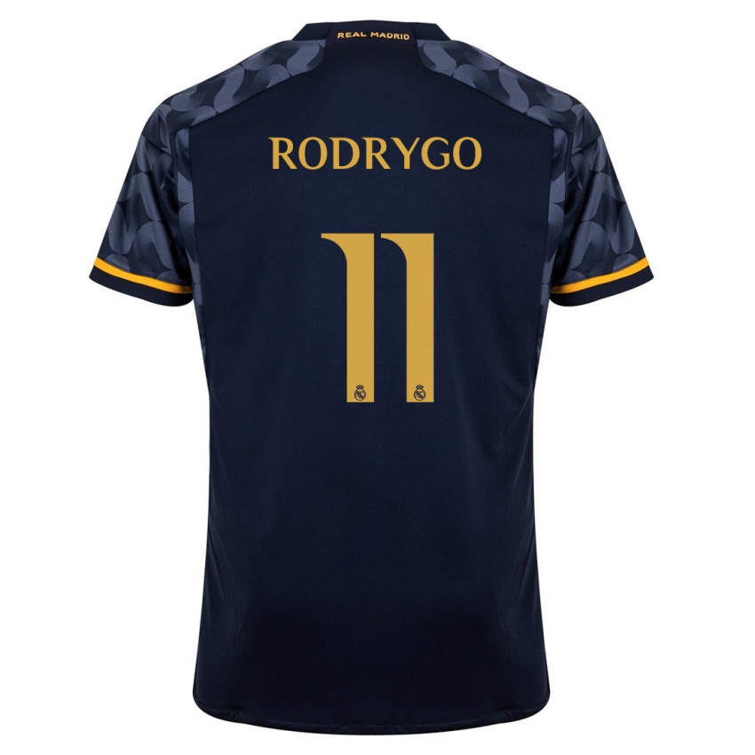 Niño Camiseta Rodrygo #11 Azul Oscuro 2ª Equipación 2023/24 La Camisa Perú