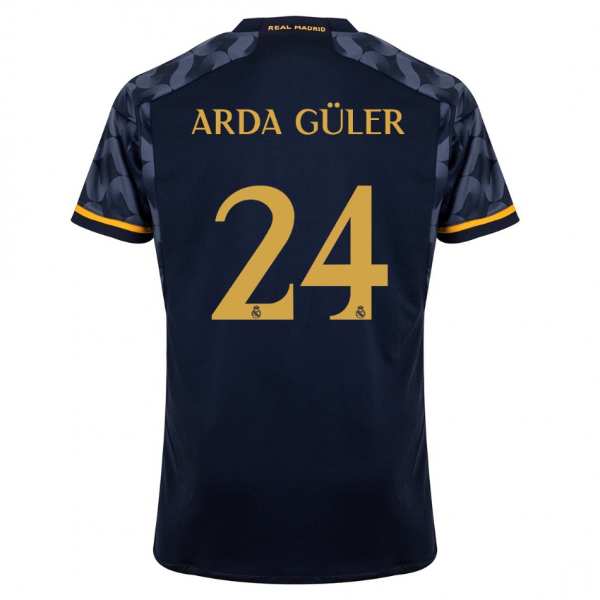 Niño Camiseta Arda Güler #24 Azul Oscuro 2ª Equipación 2023/24 La Camisa Perú