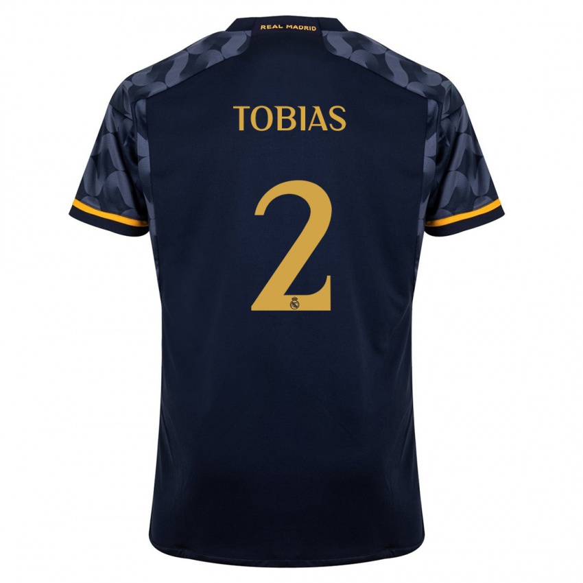 Niño Camiseta Vinícius Tobias #2 Azul Oscuro 2ª Equipación 2023/24 La Camisa Perú