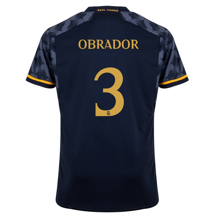 Niño Camiseta Rafel Obrador #3 Azul Oscuro 2ª Equipación 2023/24 La Camisa Perú