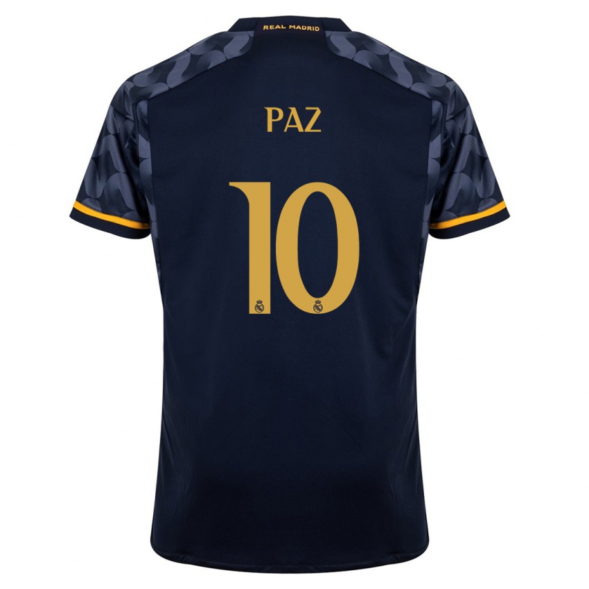 Niño Camiseta Nico Paz #10 Azul Oscuro 2ª Equipación 2023/24 La Camisa Perú