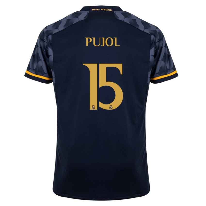 Niño Camiseta Edgar Pujol #15 Azul Oscuro 2ª Equipación 2023/24 La Camisa Perú