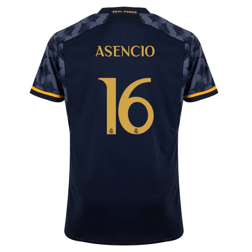 Niño Camiseta Raul Asencio #16 Azul Oscuro 2ª Equipación 2023/24 La Camisa Perú