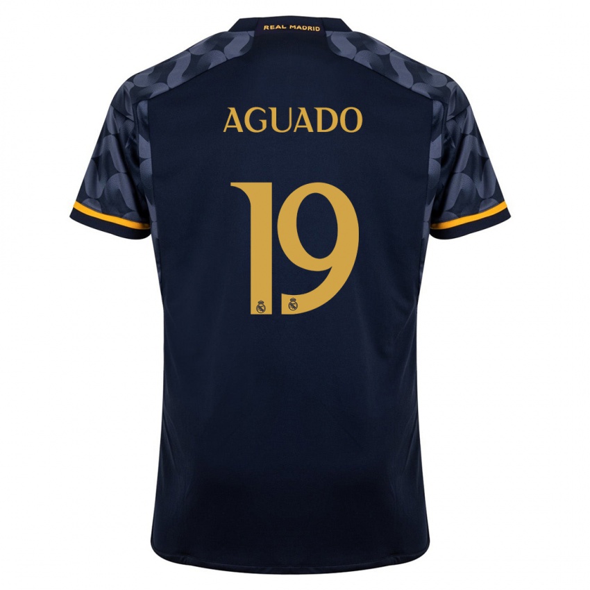 Niño Camiseta Lorenzo Aguado #19 Azul Oscuro 2ª Equipación 2023/24 La Camisa Perú