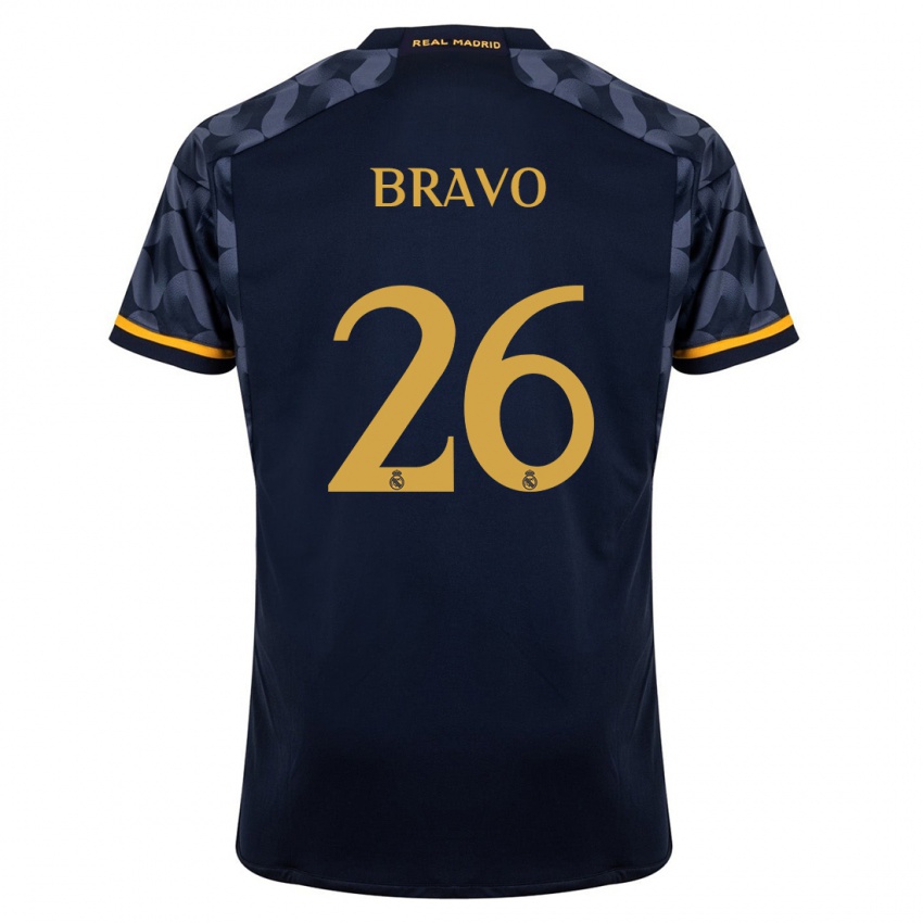 Niño Camiseta Iker Bravo #26 Azul Oscuro 2ª Equipación 2023/24 La Camisa Perú