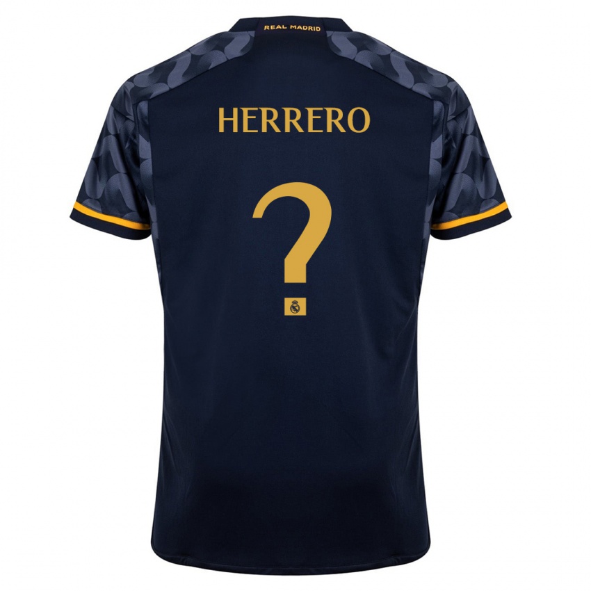 Niño Camiseta Enrique Herrero #0 Azul Oscuro 2ª Equipación 2023/24 La Camisa Perú