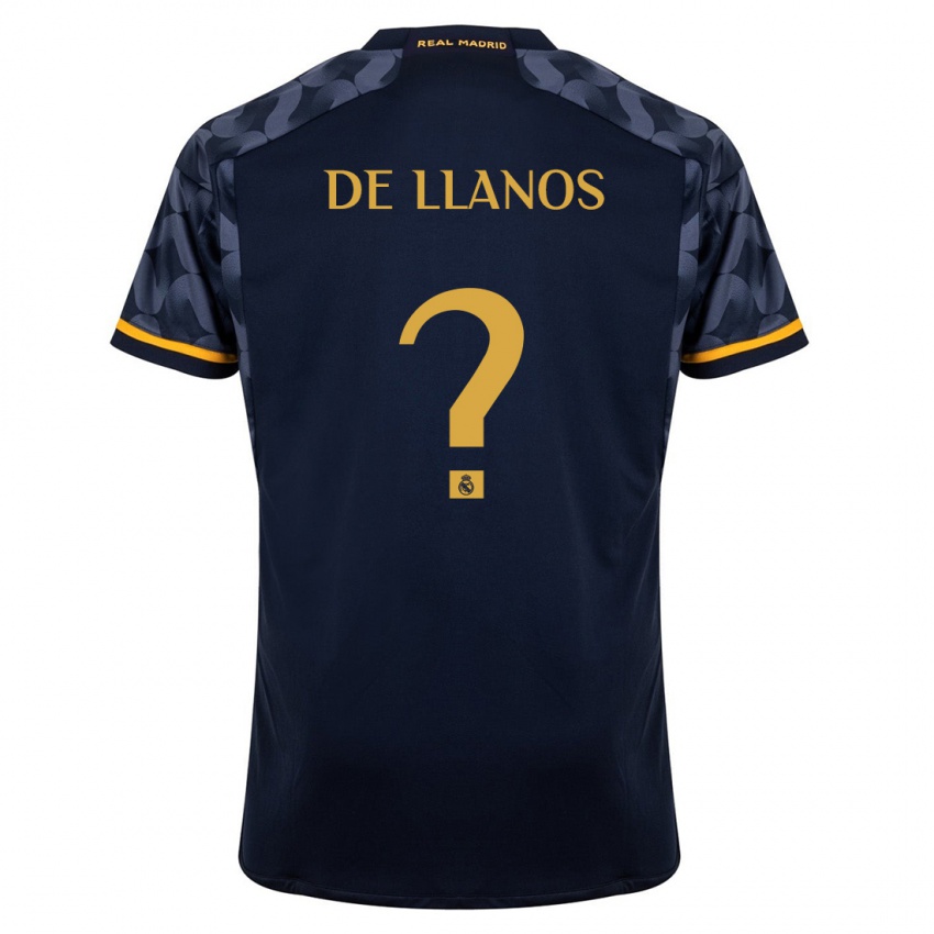 Niño Camiseta Hugo De Llanos #0 Azul Oscuro 2ª Equipación 2023/24 La Camisa Perú