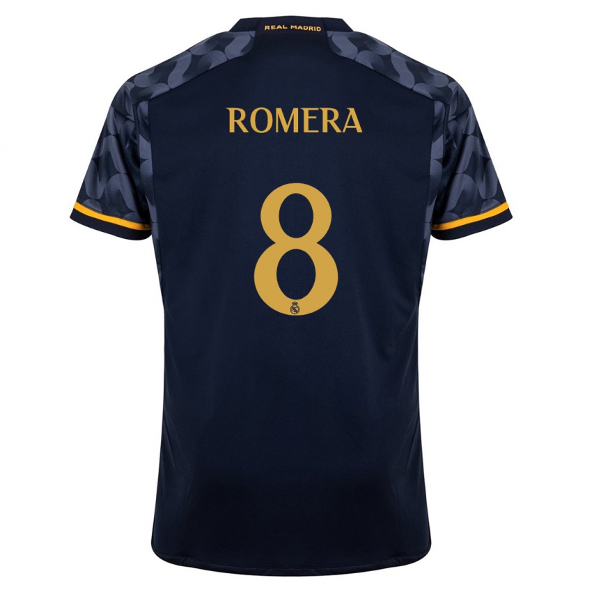 Niño Camiseta Miguel Romera #8 Azul Oscuro 2ª Equipación 2023/24 La Camisa Perú