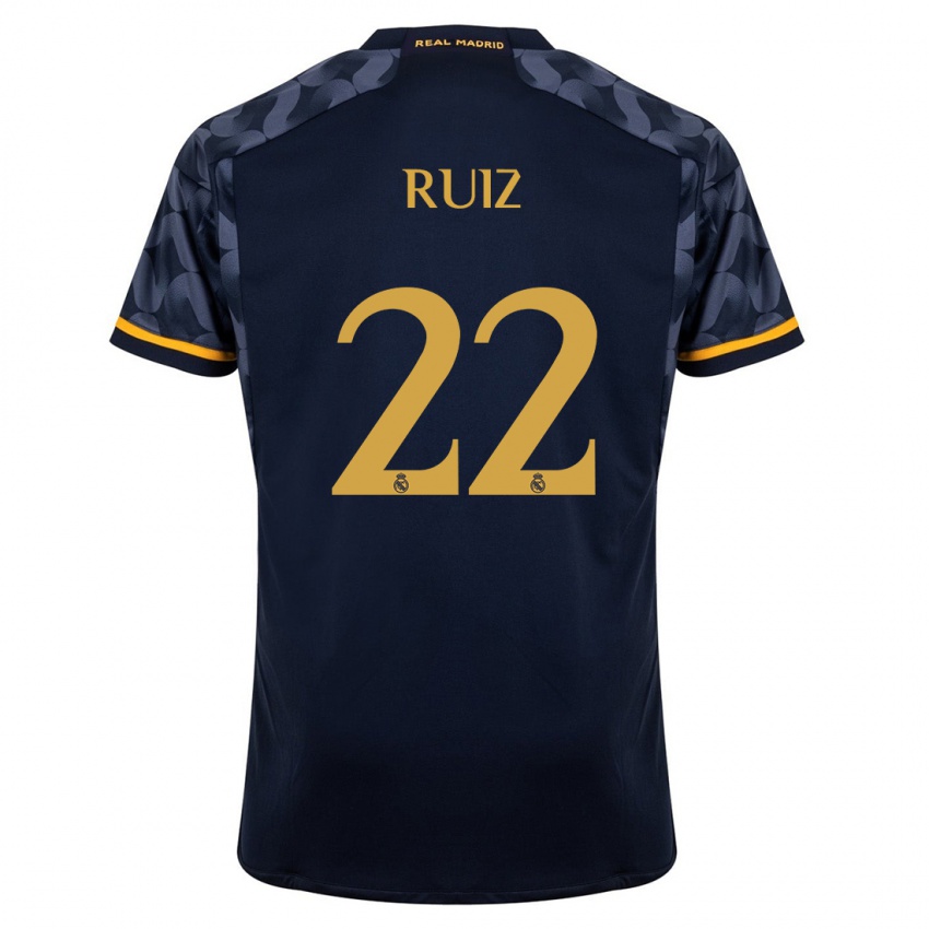 Niño Camiseta Ferran Ruiz #22 Azul Oscuro 2ª Equipación 2023/24 La Camisa Perú