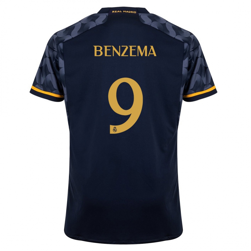 Niño Camiseta Karim Benzema #9 Azul Oscuro 2ª Equipación 2023/24 La Camisa Perú