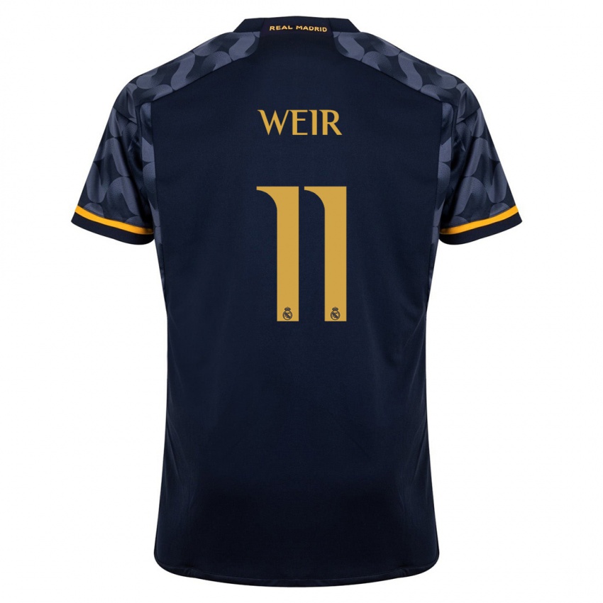 Niño Camiseta Caroline Weir #11 Azul Oscuro 2ª Equipación 2023/24 La Camisa Perú