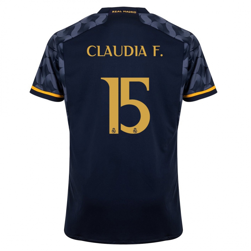 Niño Camiseta Claudia Florentino #15 Azul Oscuro 2ª Equipación 2023/24 La Camisa Perú