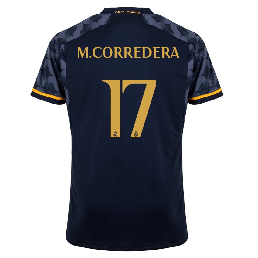 Niño Camiseta Marta Corredera #17 Azul Oscuro 2ª Equipación 2023/24 La Camisa Perú