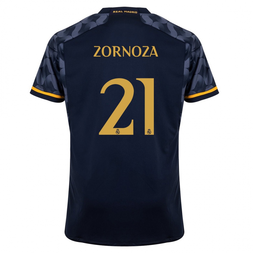 Niño Camiseta Claudia Zornoza #21 Azul Oscuro 2ª Equipación 2023/24 La Camisa Perú