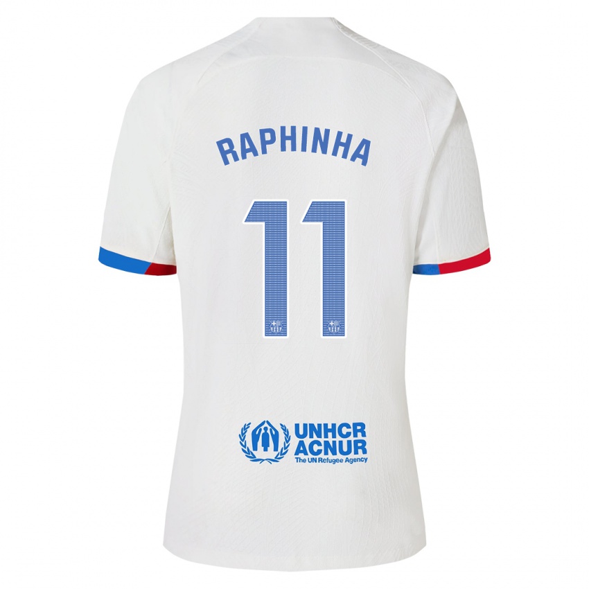 Niño Camiseta Raphinha #11 Blanco 2ª Equipación 2023/24 La Camisa Perú