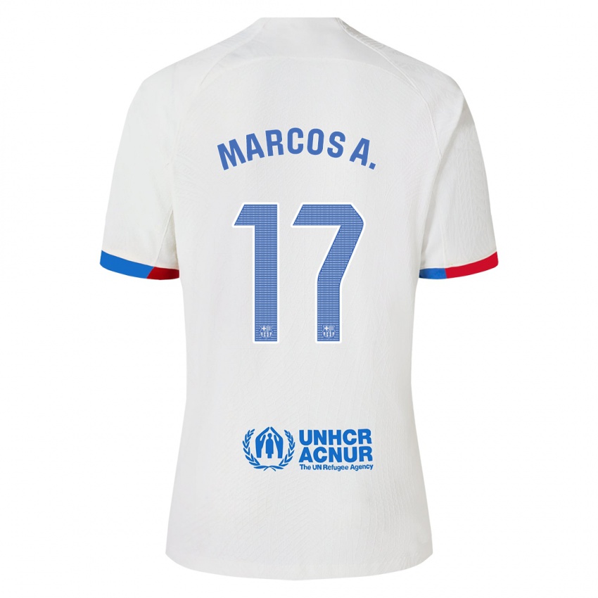 Niño Camiseta Marcos Alonso #17 Blanco 2ª Equipación 2023/24 La Camisa Perú