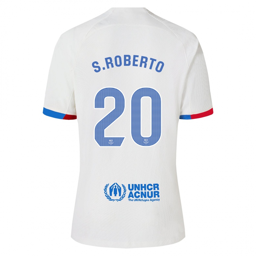 Niño Camiseta Sergi Roberto #20 Blanco 2ª Equipación 2023/24 La Camisa Perú