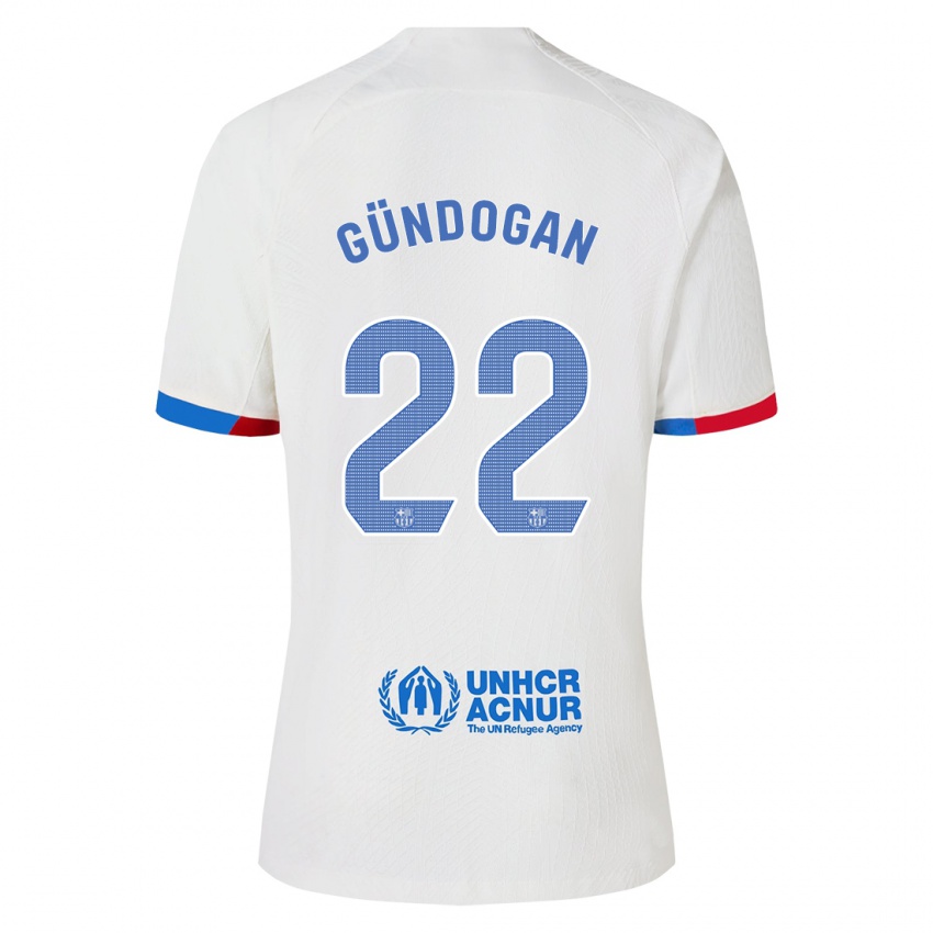 Niño Camiseta Ilkay Gundogan #22 Blanco 2ª Equipación 2023/24 La Camisa Perú