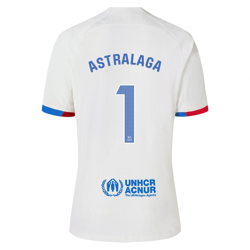 Niño Camiseta Ander Astralaga #1 Blanco 2ª Equipación 2023/24 La Camisa Perú