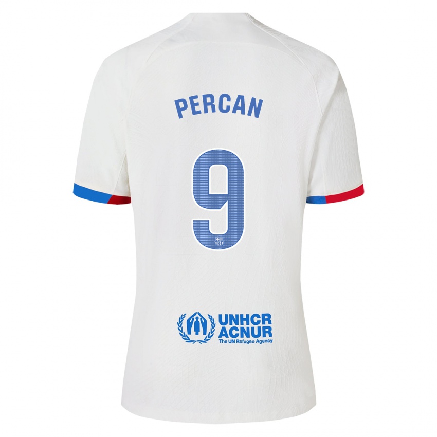 Niño Camiseta Diego Percan #9 Blanco 2ª Equipación 2023/24 La Camisa Perú