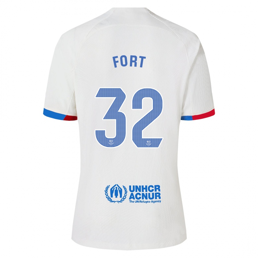 Niño Camiseta Héctor Fort #32 Blanco 2ª Equipación 2023/24 La Camisa Perú