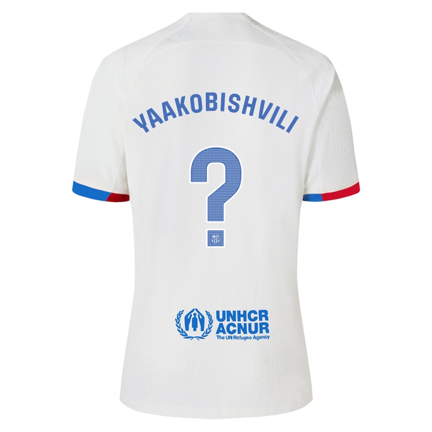 Niño Camiseta Áron Yaakobishvili #0 Blanco 2ª Equipación 2023/24 La Camisa Perú