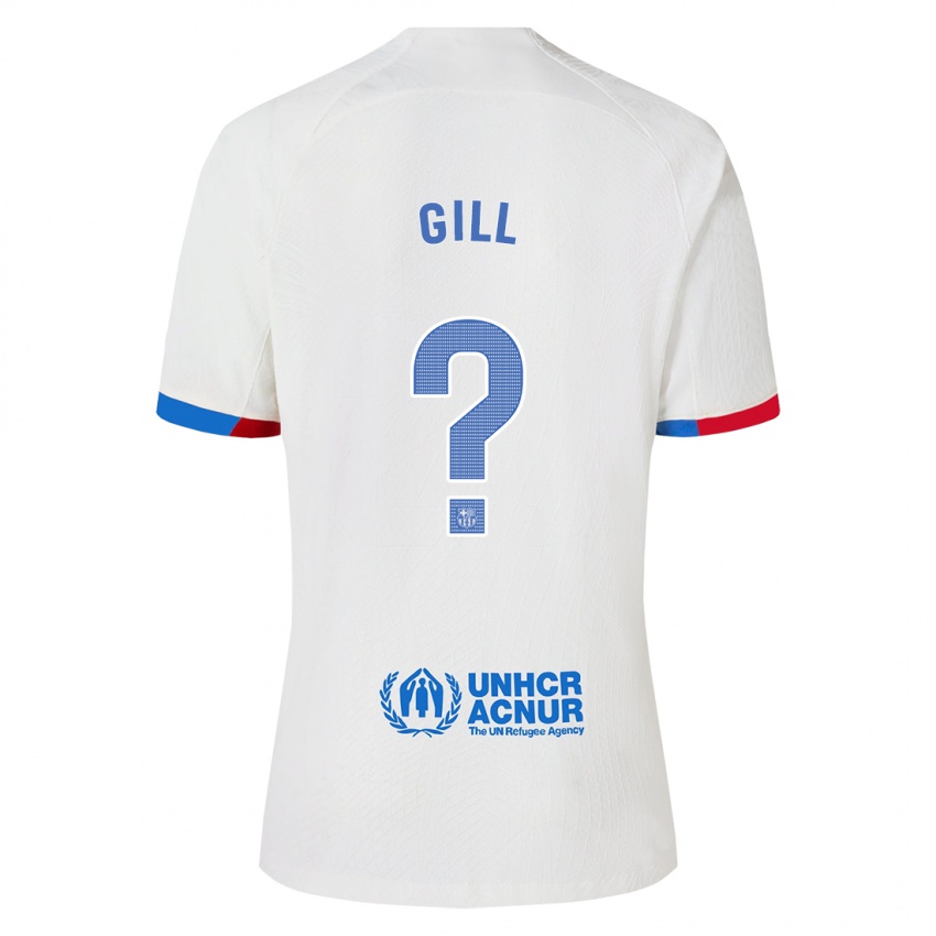 Niño Camiseta Adrian Gill #0 Blanco 2ª Equipación 2023/24 La Camisa Perú