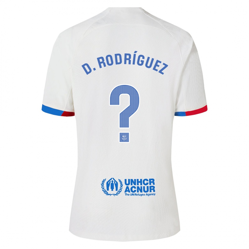 Niño Camiseta Dani Rodríguez #0 Blanco 2ª Equipación 2023/24 La Camisa Perú